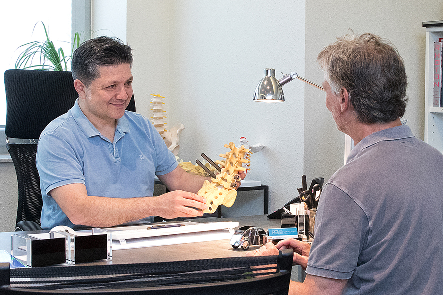 Diagnose Wirbelsäulenerkrankung und Verletztung